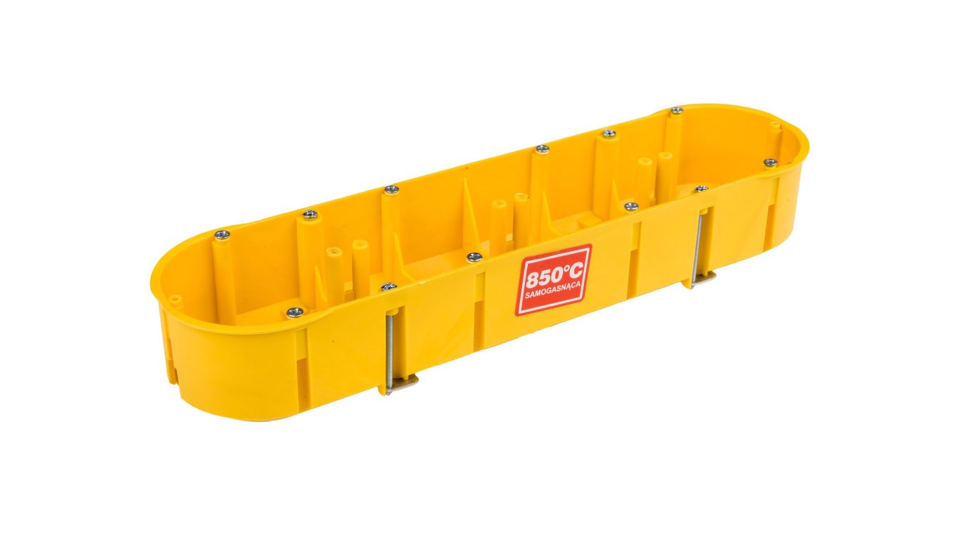 Flush-mounted box PK-4x60 quadruple 60 mm yellow boxes PK 0235-0N