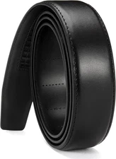 Ratchet Belt Replacement Strap 1 3/8”, Leather Belt Strap for 40MM Slide Click B