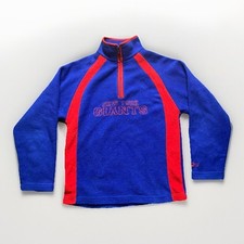 NFL New York Giants Fleece Pullover Boys L 14/16 1/4 Zip Jacket Youth