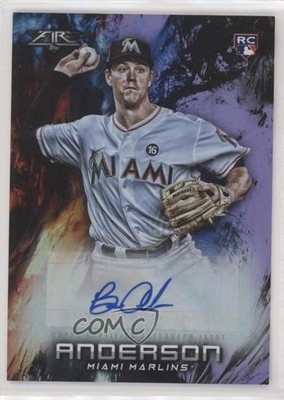 2018 Topps Fire Purple 42/50 Brian Anderson #FA-BA Rookie Auto RC fm0
