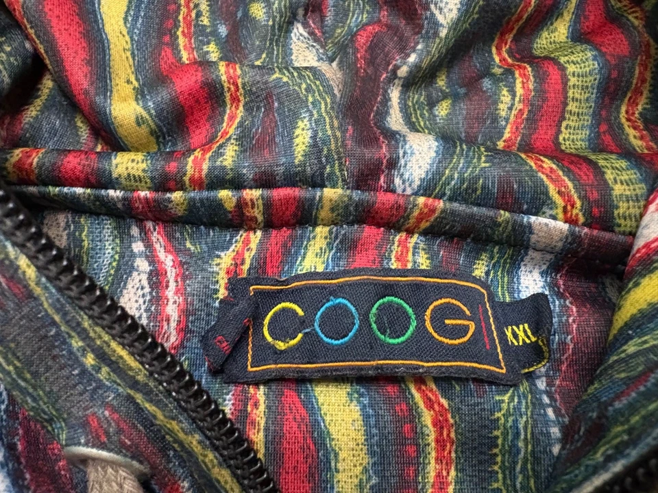 Coogi Sudadera con Capucha Para Hombres 2XL Ropa de Calle Urbana Abstracta Y2K Hip Hop Chaqueta Pesada con Cremallera Foto 4 de 4