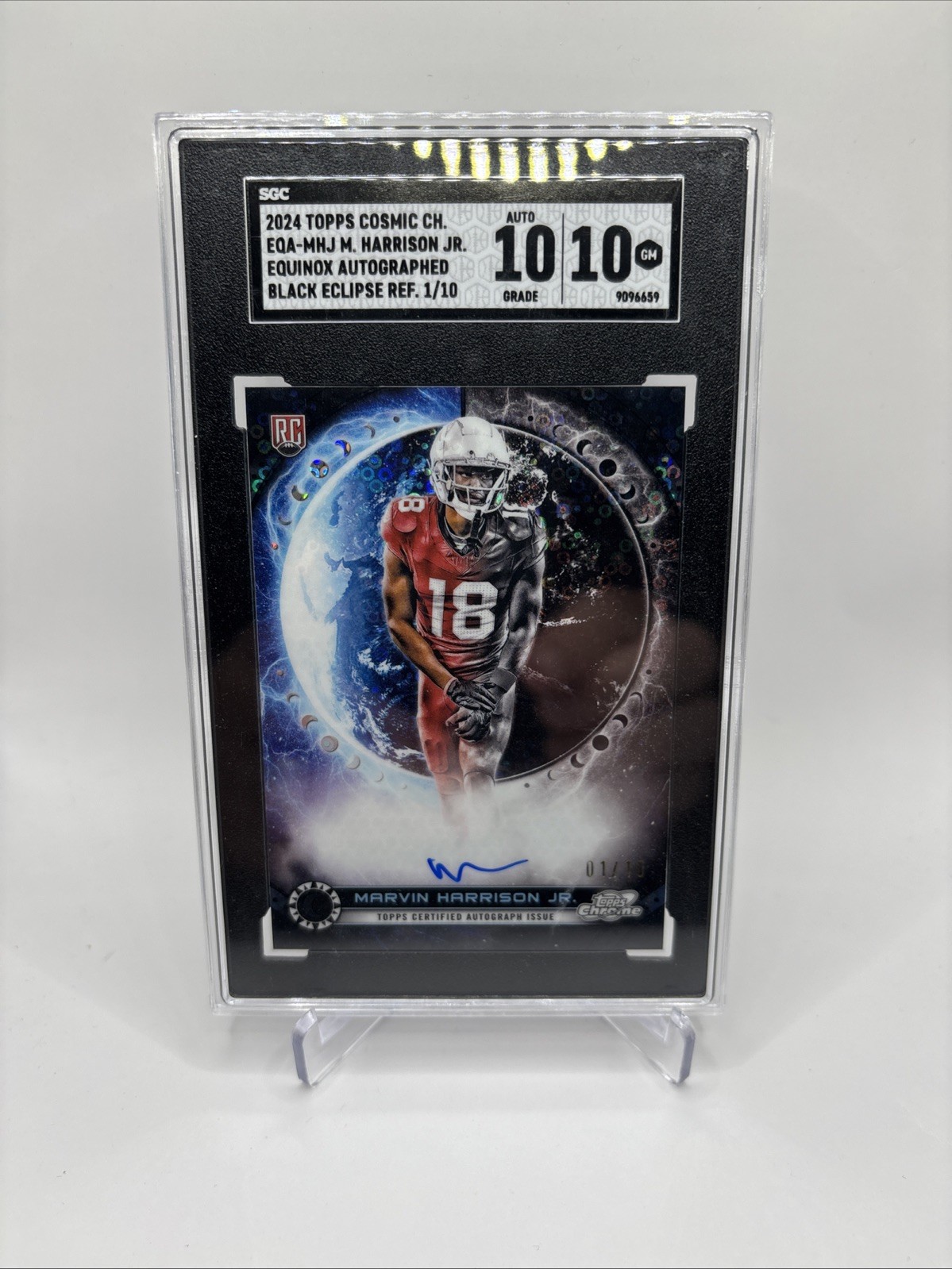 Marvin Harrison Jr. Topps Cosmic Chrome Equinox Autographs #MHJ Base