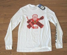 New Men Adidas Amplifier Blackhawks Hockey Long Sleeve Shirt Sz S Retail 50 