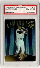 PSA 10 Barry Bonds 1998 Topps Finest Centurion #C7, very green, #145/500, Giants