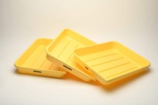 Kodak Set of 3X 13x16" darkroom print developing trays yellow for up to 11x14