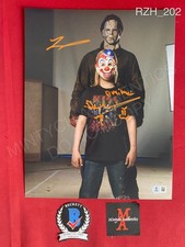 Daeg Faerch Tyler Mane dual signed 11x14 photo Rob Zombie Halloween Beckett