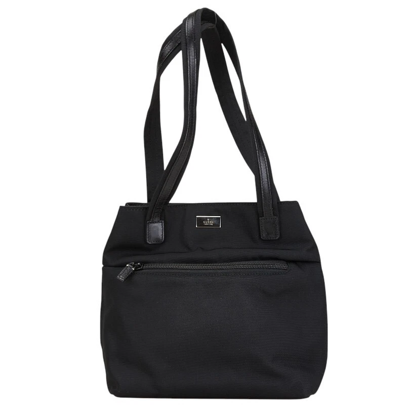 Gucci sac à main fourre tout 002 1075 002058 noir nylon cuir femme occasion