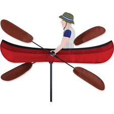 Canoe Whirligig Wind Spinner 19.75"