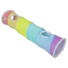 Interactive Cat Toy Tunnel: 47" Cat Tube with Crinkle Paper Holes -