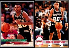 1993 Chris Whitney San Antonio Spurs (2) Card Lot - THE RAREST EDITION – FEW ...