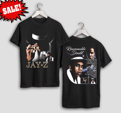 2 Sides Jay Z Album Short Sleeve Cotton Black S-5XL T Shirt BT864