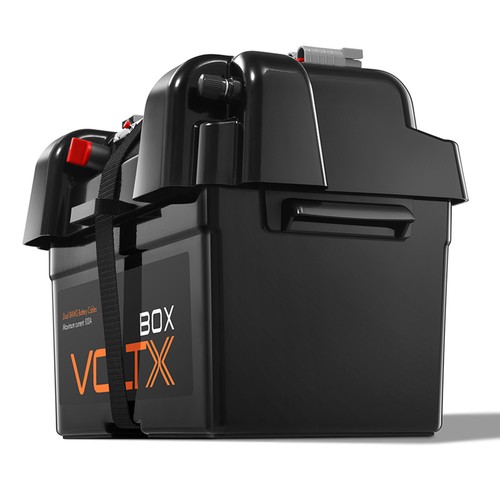 VoltX Battery Box 12V 2xUSB Portable Deep Cycle Lithium Camping RV Cig Socket - Picture 16 of 24