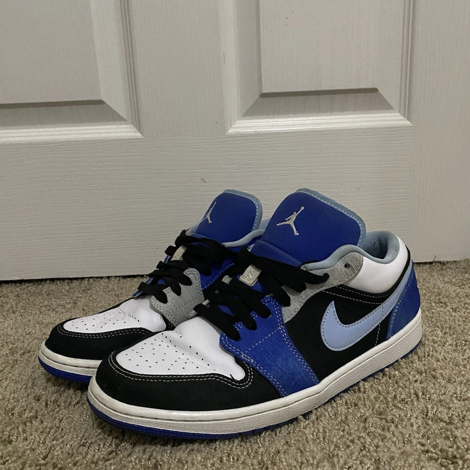 Air Jordan 1 Low SE Racer Blu Bianco Nero DH0206 400 Uomo Taglia 10