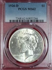 1926-D PEACE DOLLAR PCGS MS62