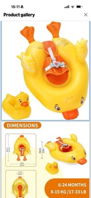SwimBoBo Large Duck Float für Schwimmbad