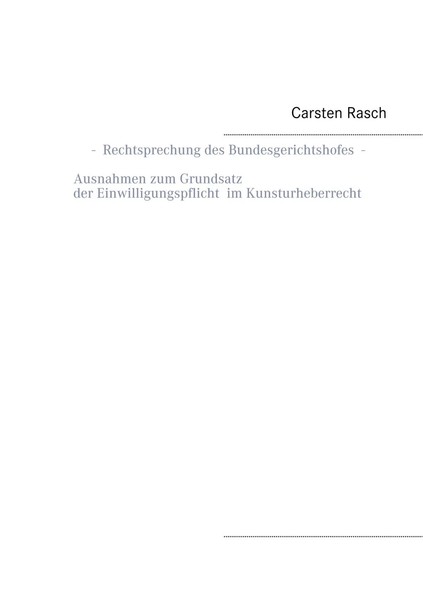 Rechtsprechung Des Bundesgerichtshofes - Ausnahmen Zum Grundsatz Der...-image