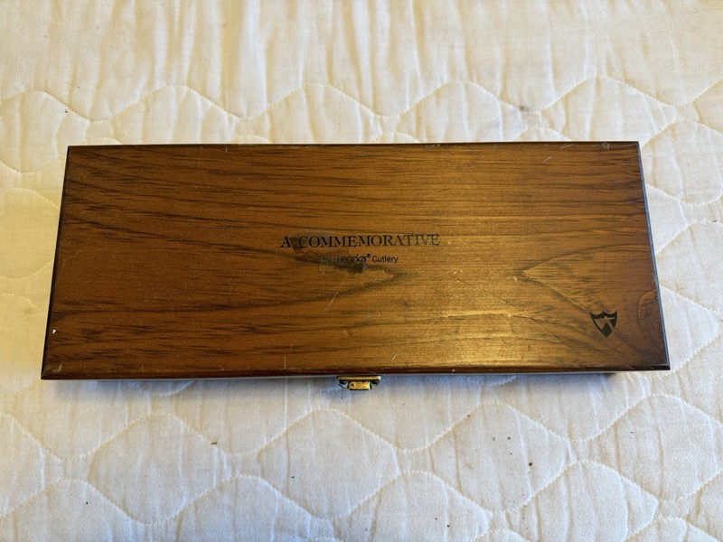 Vintage Wenoka Dive Knife  SEALAB II MAN-IN-THE-SEA Wooden Case With Key