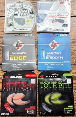 Solinco / Babolat / Laserfibre Strings , Lot Of 6 Sets