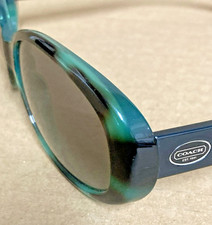 COACH Teal Oversized Round Women\'s Sunglasses Maxi Sculpted C Oversized Round Sunglasses | Eyewear | Coach  main image 4