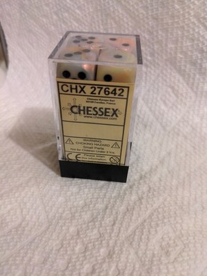 Chessex Festive Circus with Black 12 Die Set - 6 Sided - 16mm d6 Dice Block