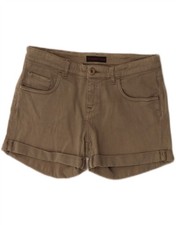 TRUSSARDI pantaloncino donna denim W29 medio cotone kaki BE05