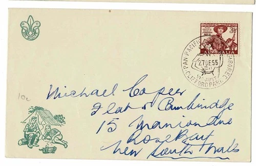 Australia 1955 Clifford Park Pan Pacific Jamboree Boy Scout Cover