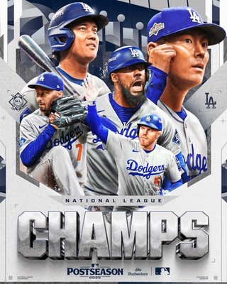 2025 World Series 8x10 Los Angeles Dodgers  NLCS Champions, Ohtani, Betts, Snell