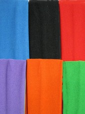 6 BOLD Headbands Continuous stretch Solid FUN LOT Nylon Black Red Green Orange