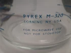 Vintage PYREX M-320 Glass Measuring 4-Cup Batter Bowl Blue Lettering Corning