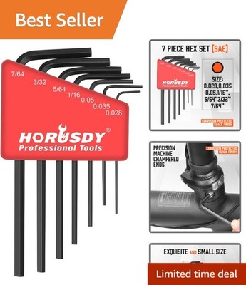 7-Piece SAE Mini Hex Key Set - Precision Chrome Vanadium Allen Wrenches