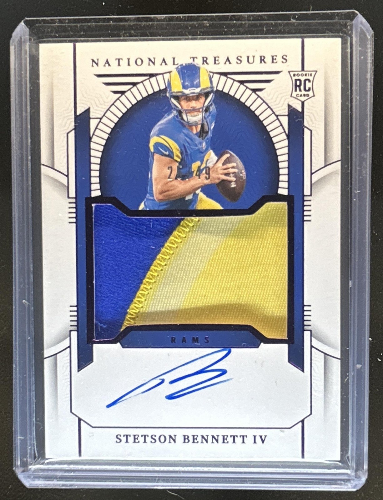 Stetson Bennett Panini National Treasures #189 Autograph Patch Purple