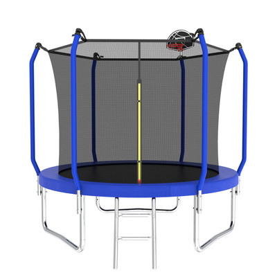 Trampoline with Basketball Hoop,ASTM Approved Reinforced Type Outdoor Trampoline