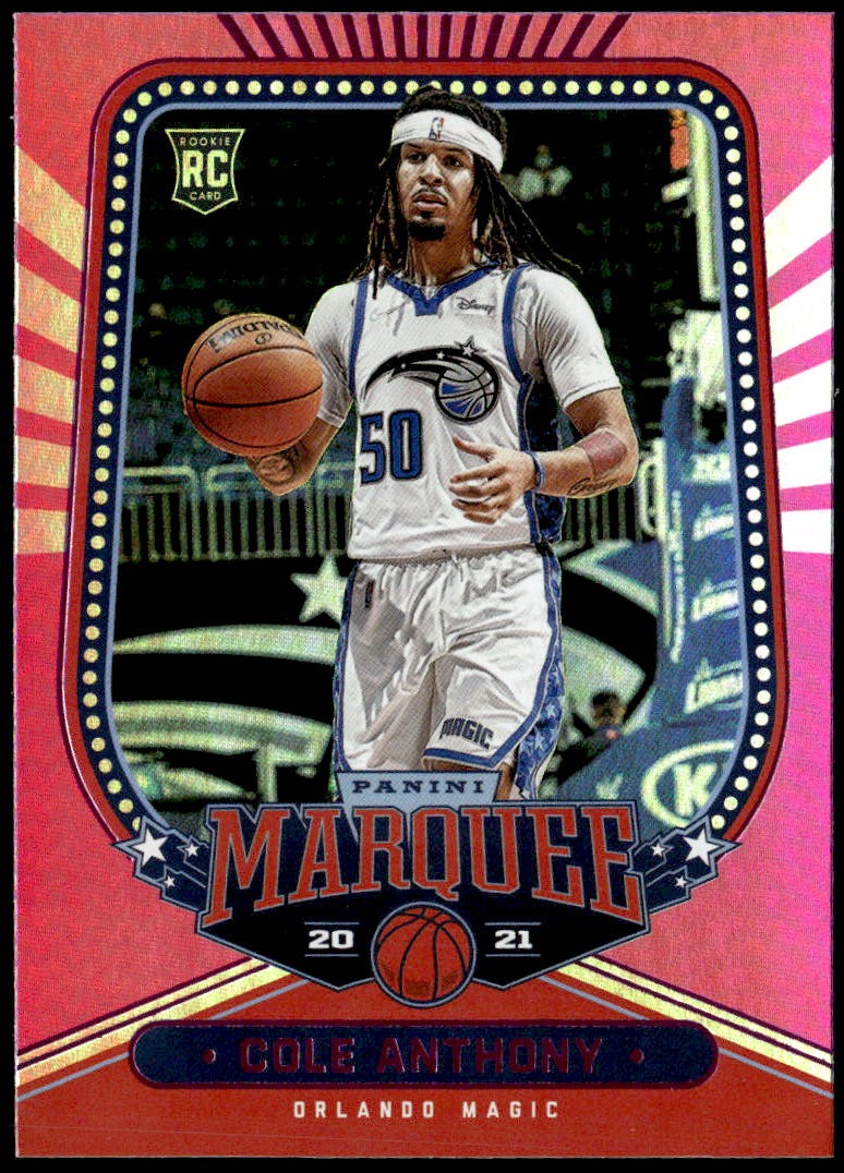 2020-21 Panini Chronicles #251 Cole Anthony Pink Marquee Rookie E1