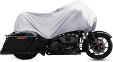 X AUTOHAUX Motorcycle Cover Lightweight Half Outdoor XL, Silver Tone 