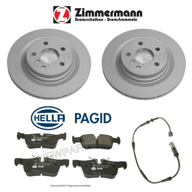 For BMW F48 X1 20162017 Set of Rear 300x20mm Brake Disc Rotors Pads