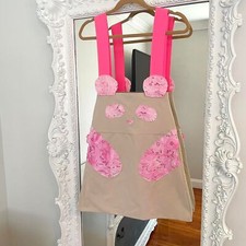 HUGE SALE New York Couture One of a Kind PINK Dyed Panda Dress