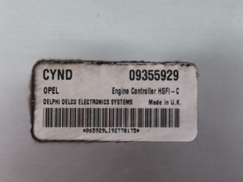 Opel Astra G Motorsteuergerät ECU Kit 09355929 CYND - Bild 5 von 5
