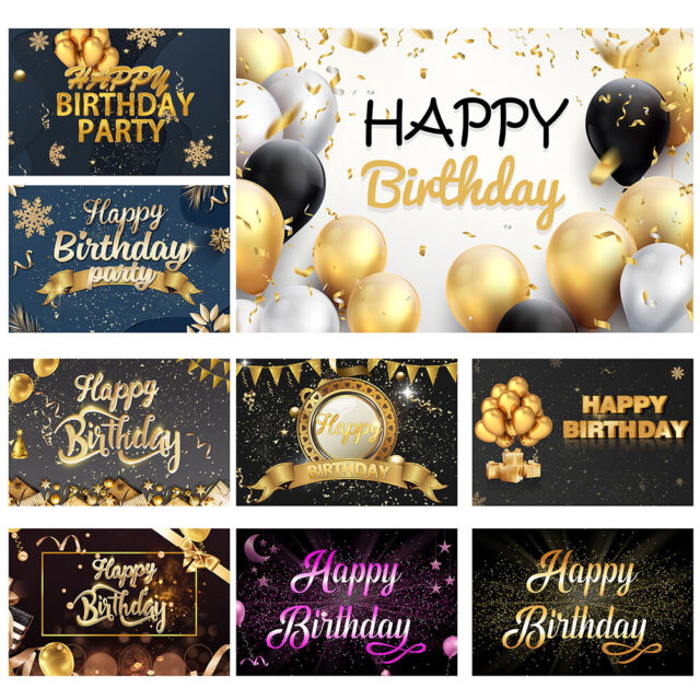 Happy Birthday Background Photo Backdrop Banner Props Party Home Decor 5x3/7x5ft