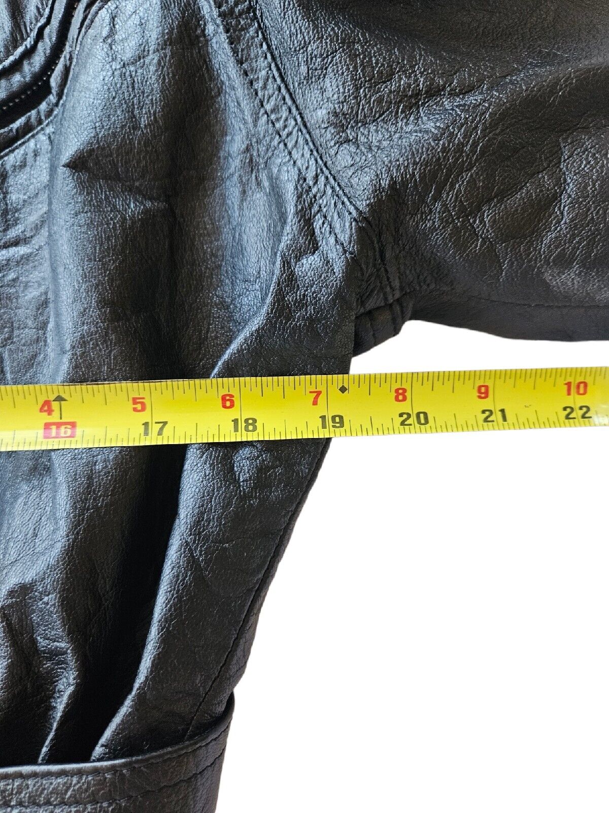First Genuine Leather Biker Jacket Womens M Black… - image 13