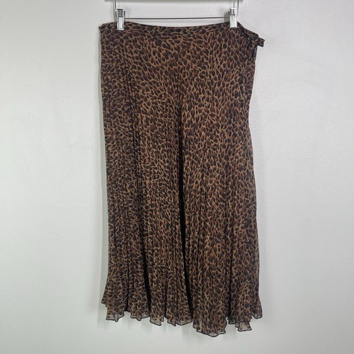 Falda Granate Hill Para Mujer 14 Grande Marrón Plisado Escoba Maxi Completa Mob Esposa - Imagen 3 de 14