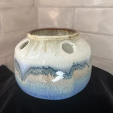 Crocus Hyacinth Pot Hand Thrown Pottery  Signed Art Pottery Planter Glaze