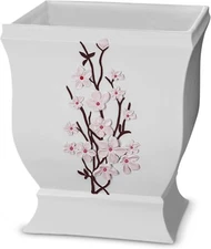 Creative Scents Vanda White Cherry Blossom Bathroom Trash Can