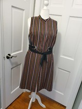 ELOQUII Striped Sleeveless Button/Tie Dress Size 16, Business, CLASSIC