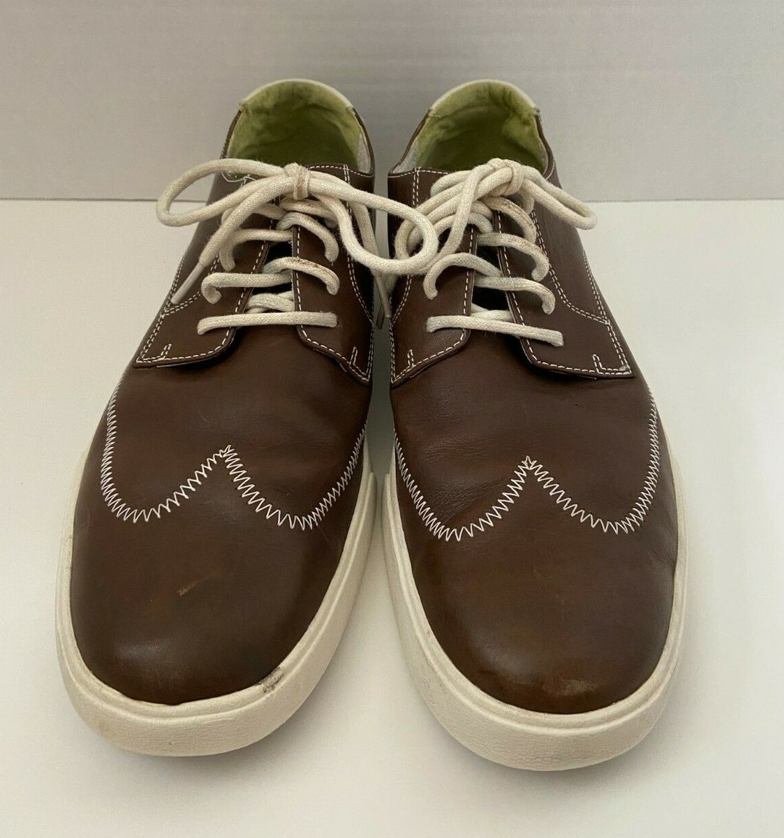 Mens Cole Haan Brown Leather Grand Shortwing Oxford Shoes  display picture 3