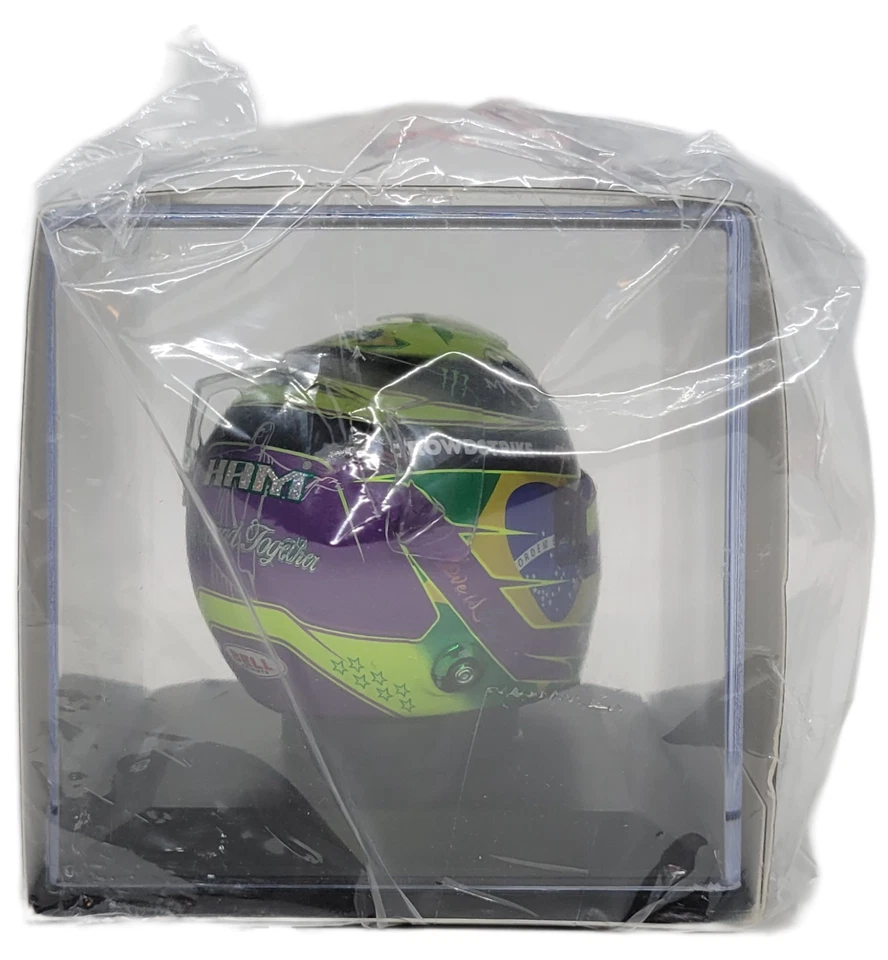 Spark 5HFO85 Mini Helmet Replica Mercedes F1 Brazil 2022 Lewis Hamilton 1/5 Scal - Image 3 of 4