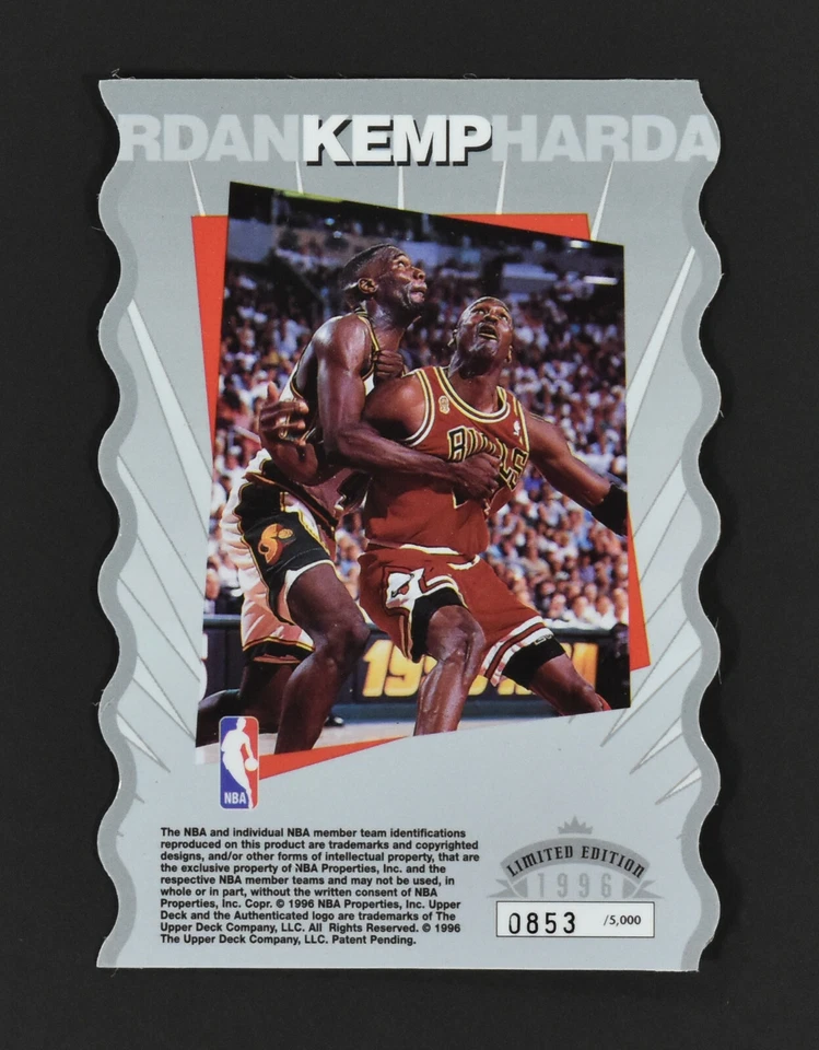 1996 UD Authenticated Command Performers Shawn Kemp Die Cut Refractor #'ed/5000 - Image 2 of 2