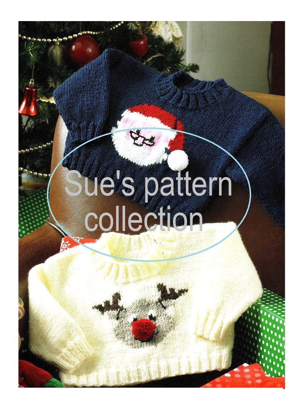 2. Baby Christmas sweaters knitting pattern in DK. jumper. pullover ...