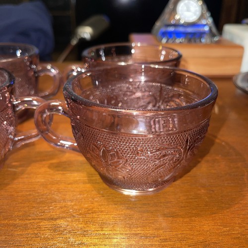 *VINTAGE 4 TIARA AMETHYST PURPLE LAVENDER INDIANA GLASS CUPS MINT - Picture 3 of 7