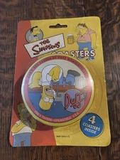 Vntg NIP The Simpsons Coasters In Tin Item #4782 Moe’s Tavern Duff Set Of 4