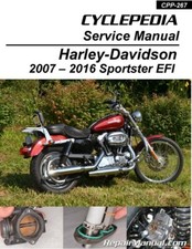 2007-2016 Harley-Davidson XL883 XL1200 Sportster EFI Cyclepedia Printed Motor...